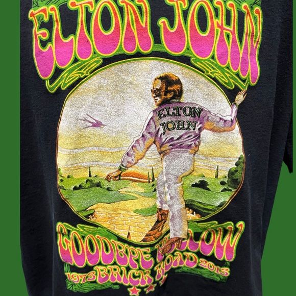 Elton John Goodbye Yellow Brick Road 2015 World Tour T-Shirt XXL - Picture 2 of 4
